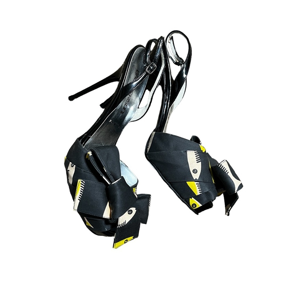 Bruno Frisoni Black Alice Bow Sling Sandals - Picture 3 of 8